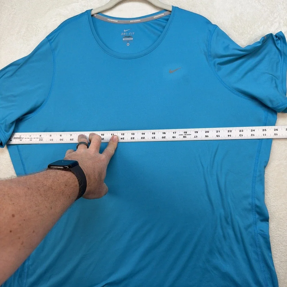 Nike Dri-FIT Running Shirt Men's‎ 3XL Blue Athletic Performance Workout Tee
